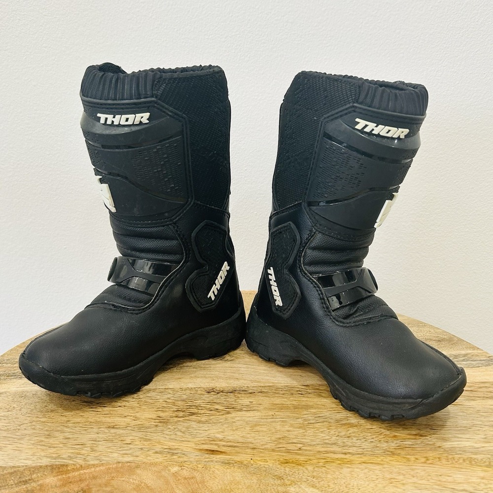 Thor Blitz XP Mini Motocross Boots Youth Size 13 EUC Dirt Bike